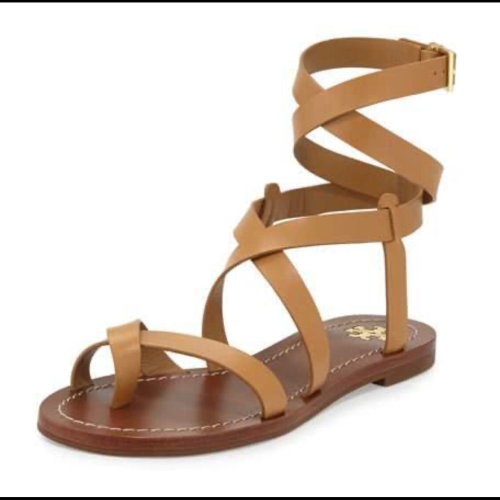 Tory Burch Leather Wrap Sandals